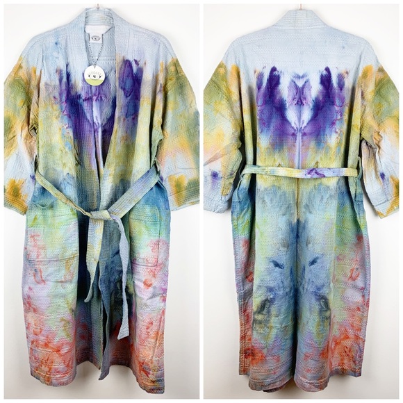 oscilatey Other - The Sundrip Tie Dye Cotton Waffle Robe
